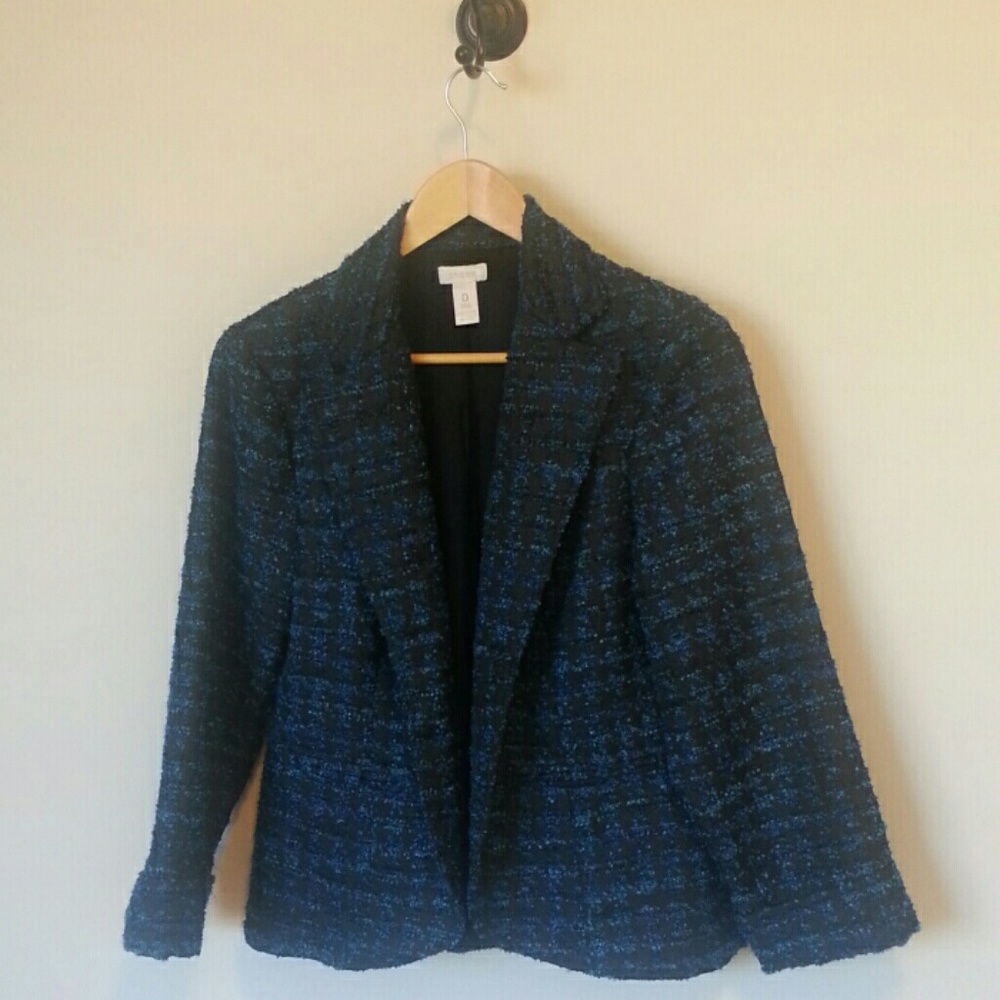 Black and blue blazer.